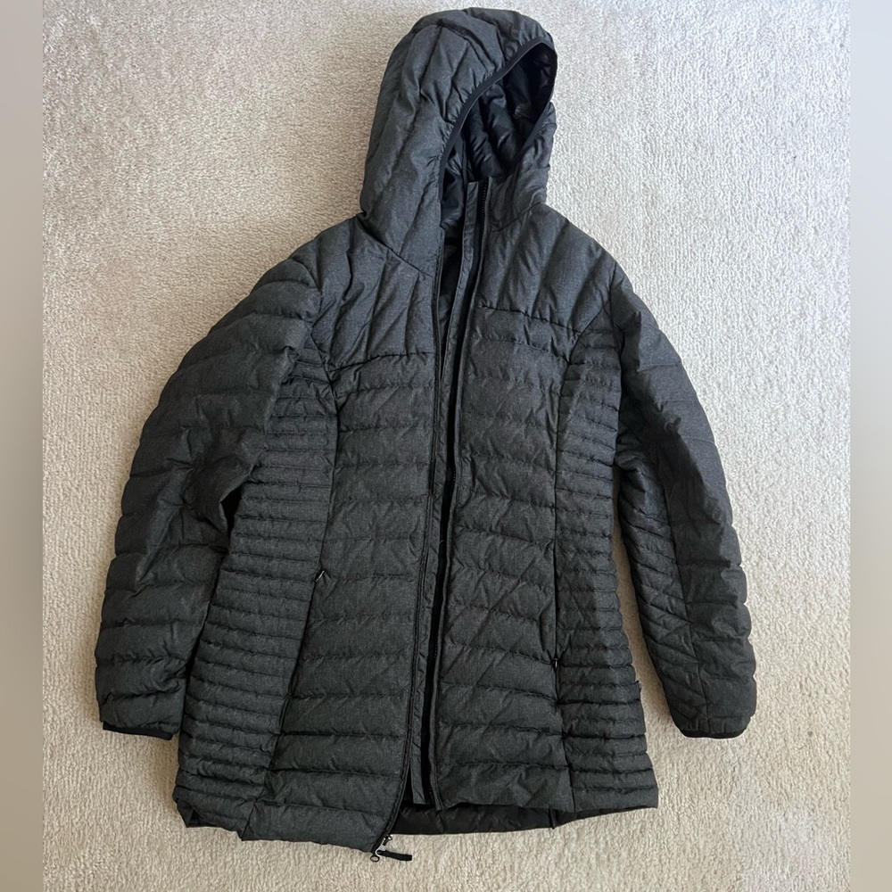 Heather gray Eddie Bauer Microlight Down Parka